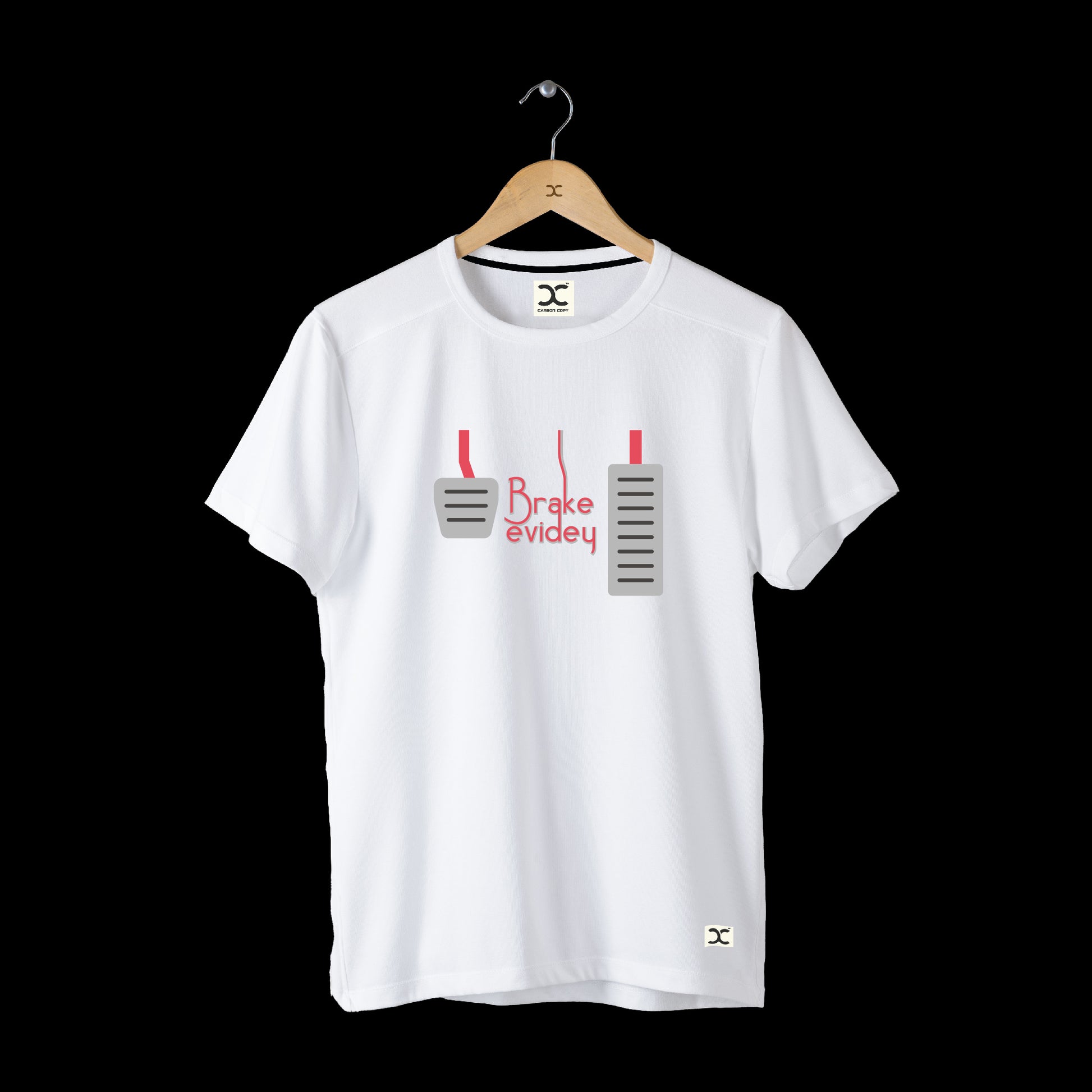 Brake Evidey | CARBON-COPY | Premium Smart-Fit | Unisex T-Shirt| White T-Shirt