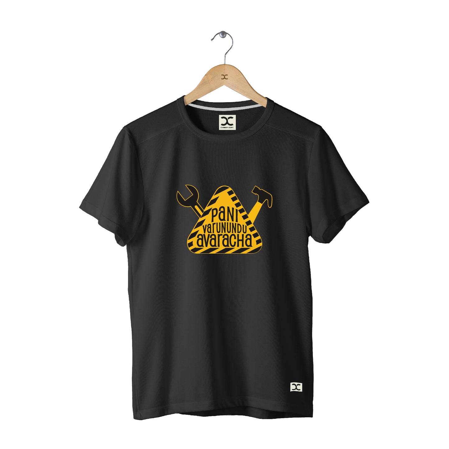 Pani Varunundu Avaracha | CARBON-COPY | Premium Smart-Fit | Unisex T-Shirt| Black | T-Shirt