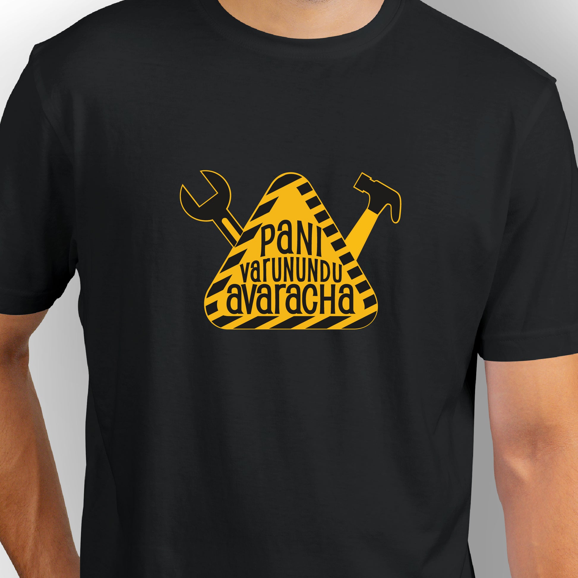 Pani Varunundu Avaracha | CARBON-COPY | Premium Smart-Fit | Unisex T-Shirt| Black | T-Shirt