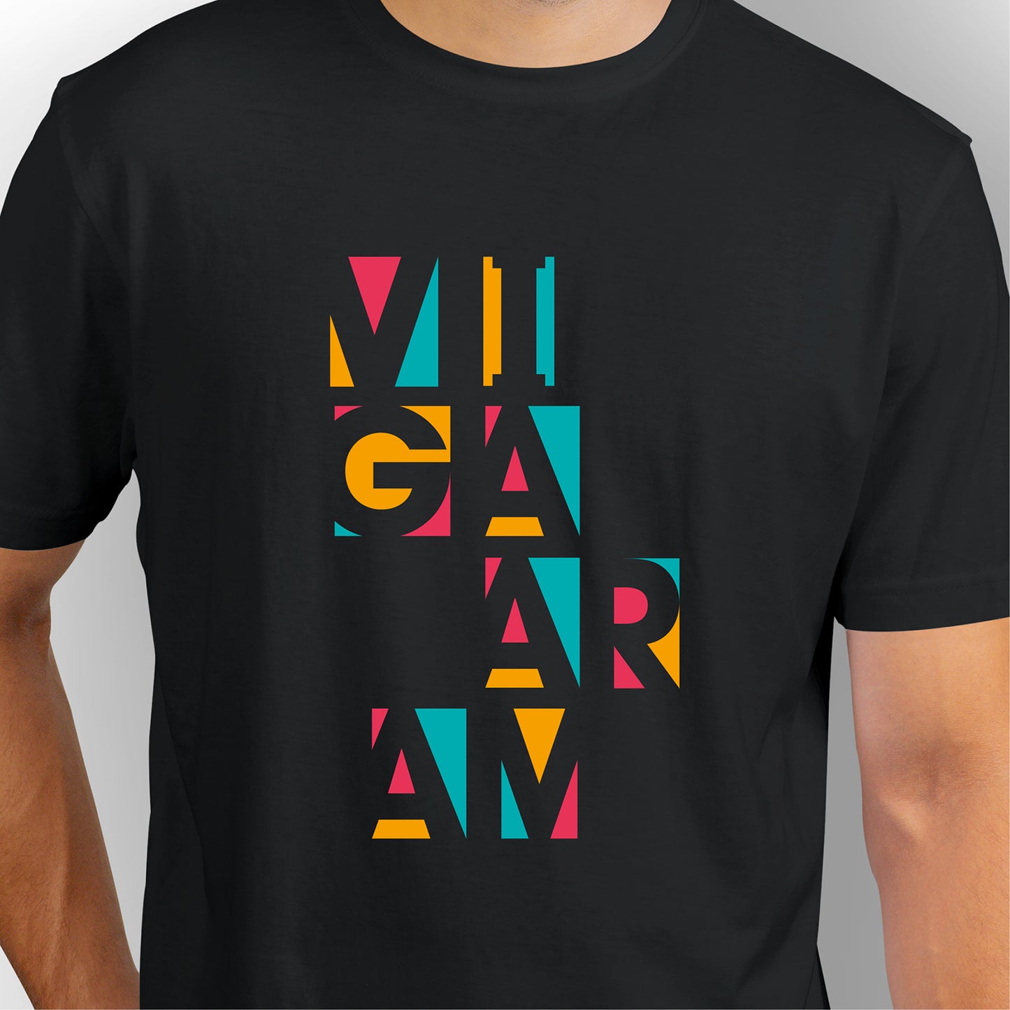 Vigaaram | CARBON-COPY Premium Smart-Fit l Unisex T-Shirt I Black T-Shirt