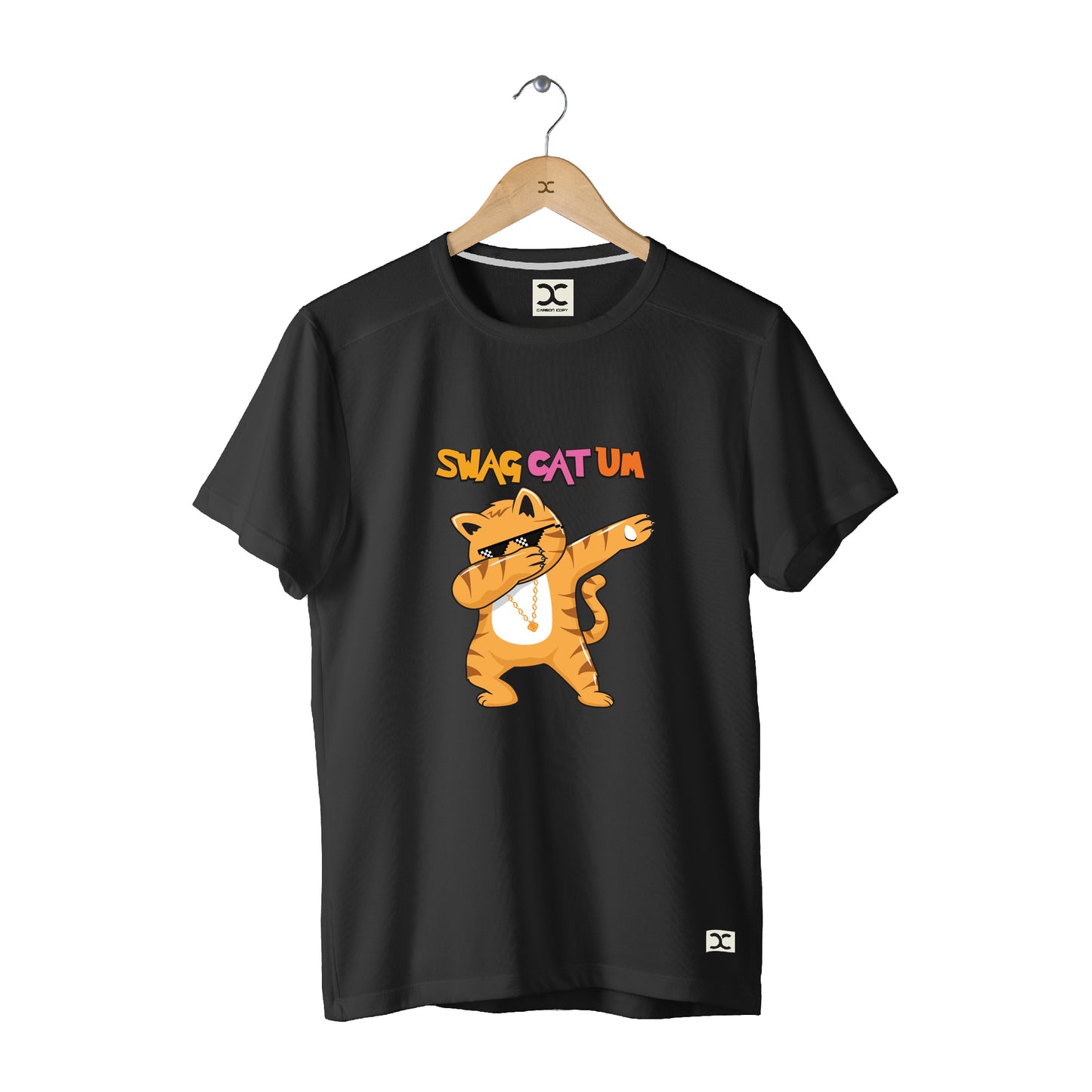 Swagatham | CARBON-COPY l Premium Smart-Fit l Unisex T-Shirt | Black T-Shirt