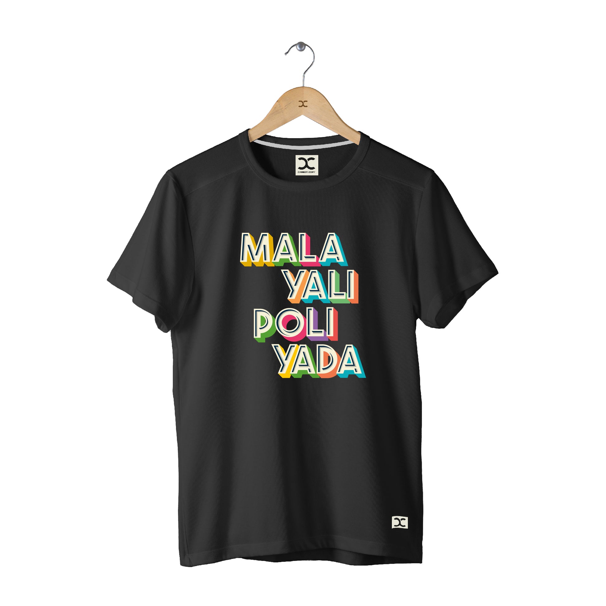 Malayali Poliyada | CARBON-COPY | Premium Smart-Fit | Unisex T-Shirt | Black | T-Shirt