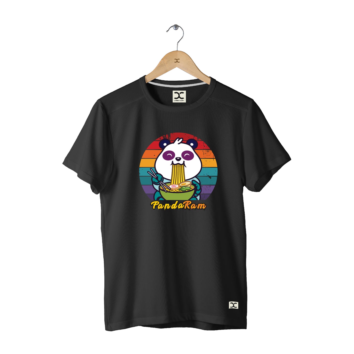 Pandaram | CARBON-COPY | Premium Smart-Fit | Unisex T-Shirt| Black T-Shirt