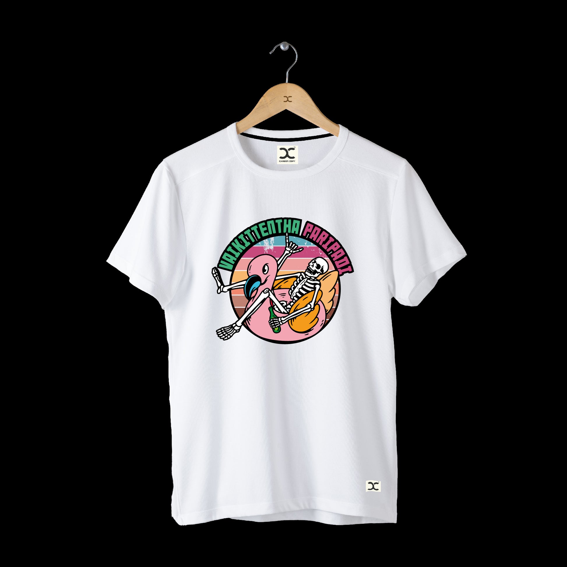 Vaikittentha Paripadi | CARBON-COPY | Premium Smart-Fit | Unisex T-Shirt| White T-Shirt
