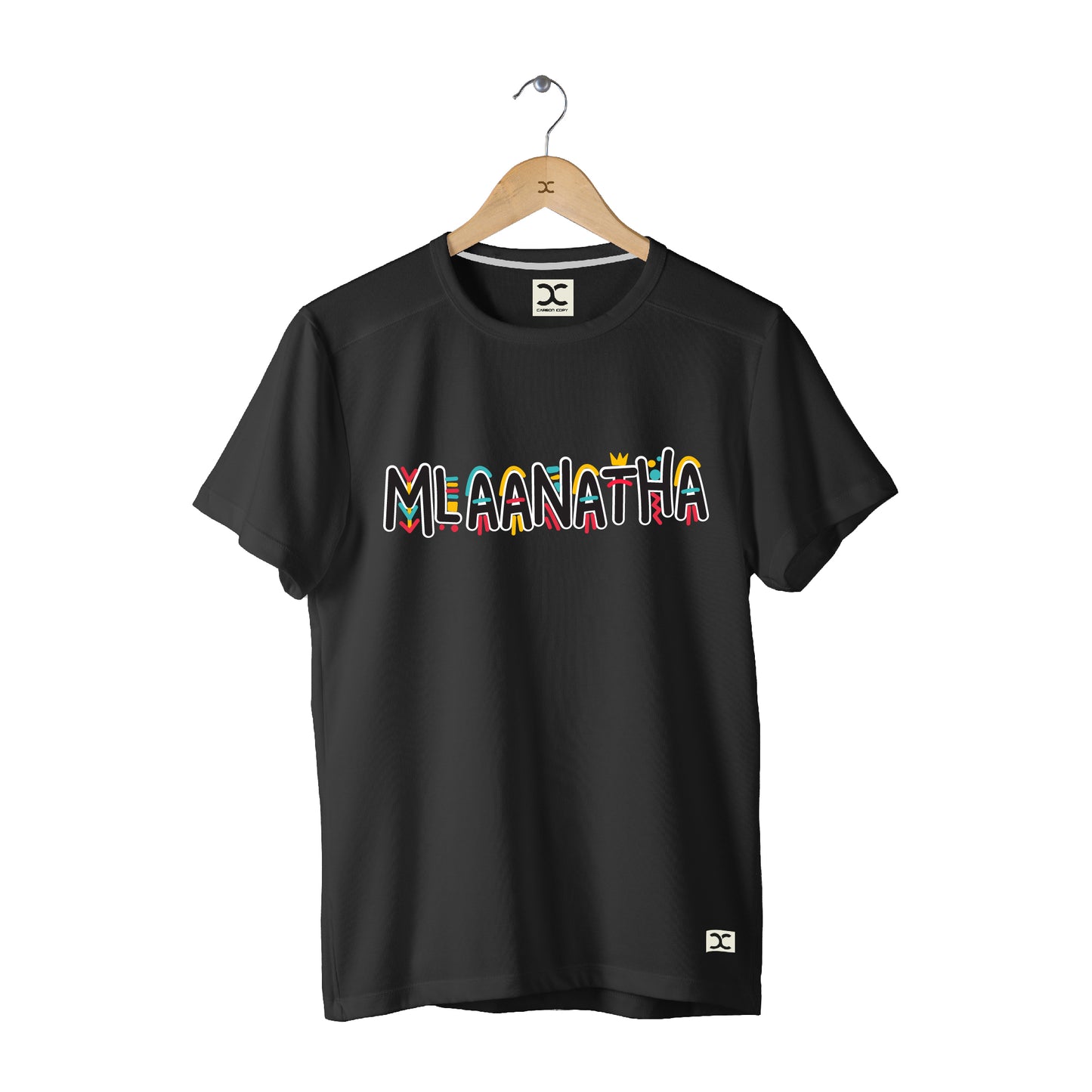 Mlaanatha | CARBON-COPY | Premium Smart-Fit | Unisex T-Shirt| Black T-Shirt