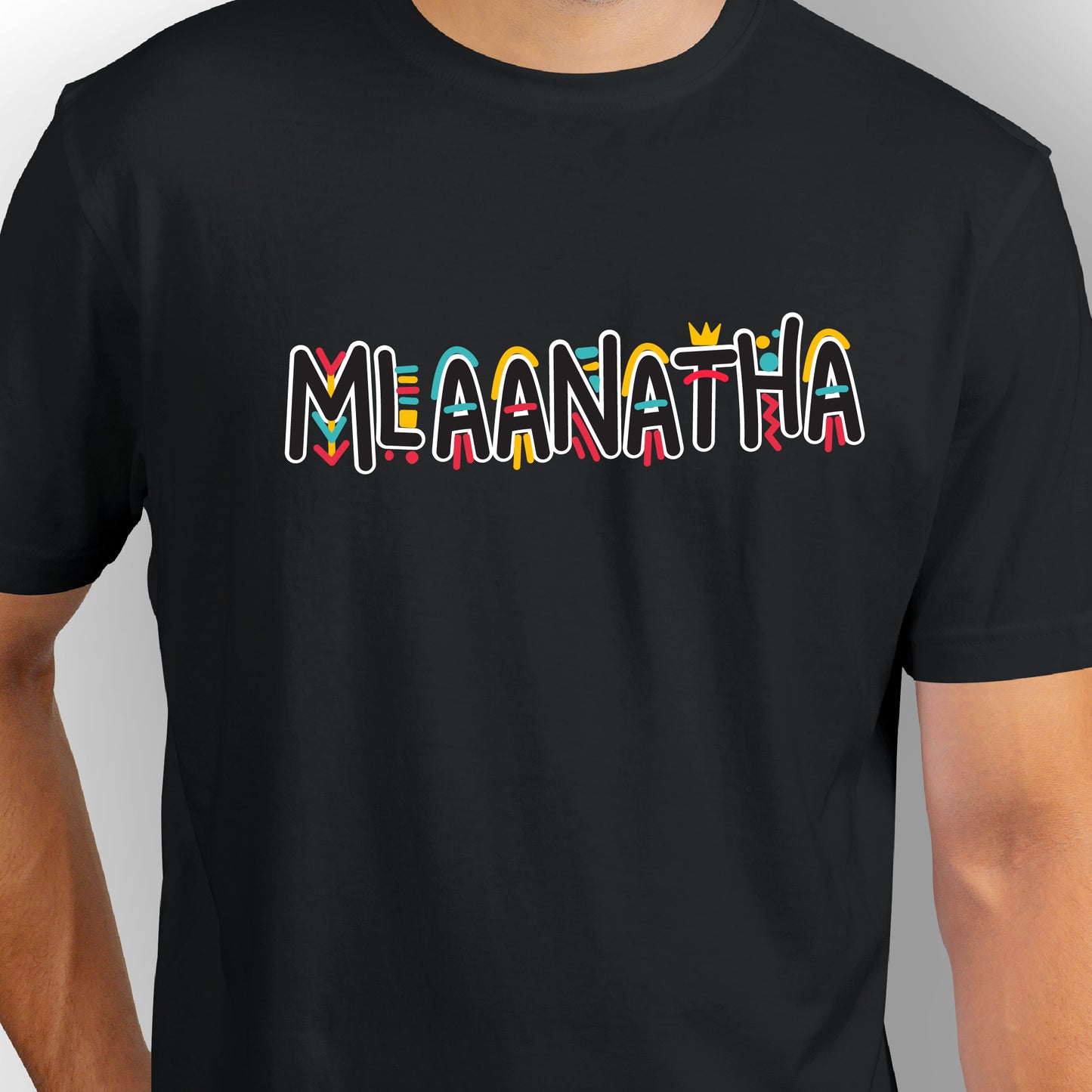 Mlaanatha | CARBON-COPY | Premium Smart-Fit | Unisex T-Shirt| Black T-Shirt