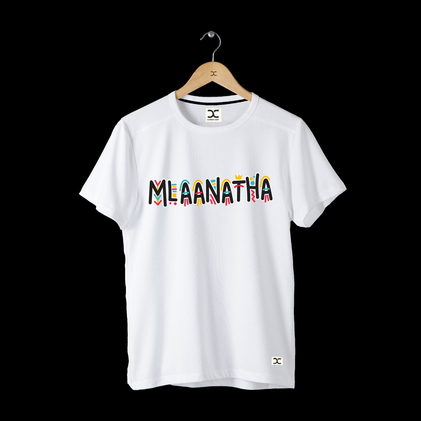 Mlaanatha | CARBON-COPY | Premium Smart-Fit | Unisex T-Shirt| White T-Shirt