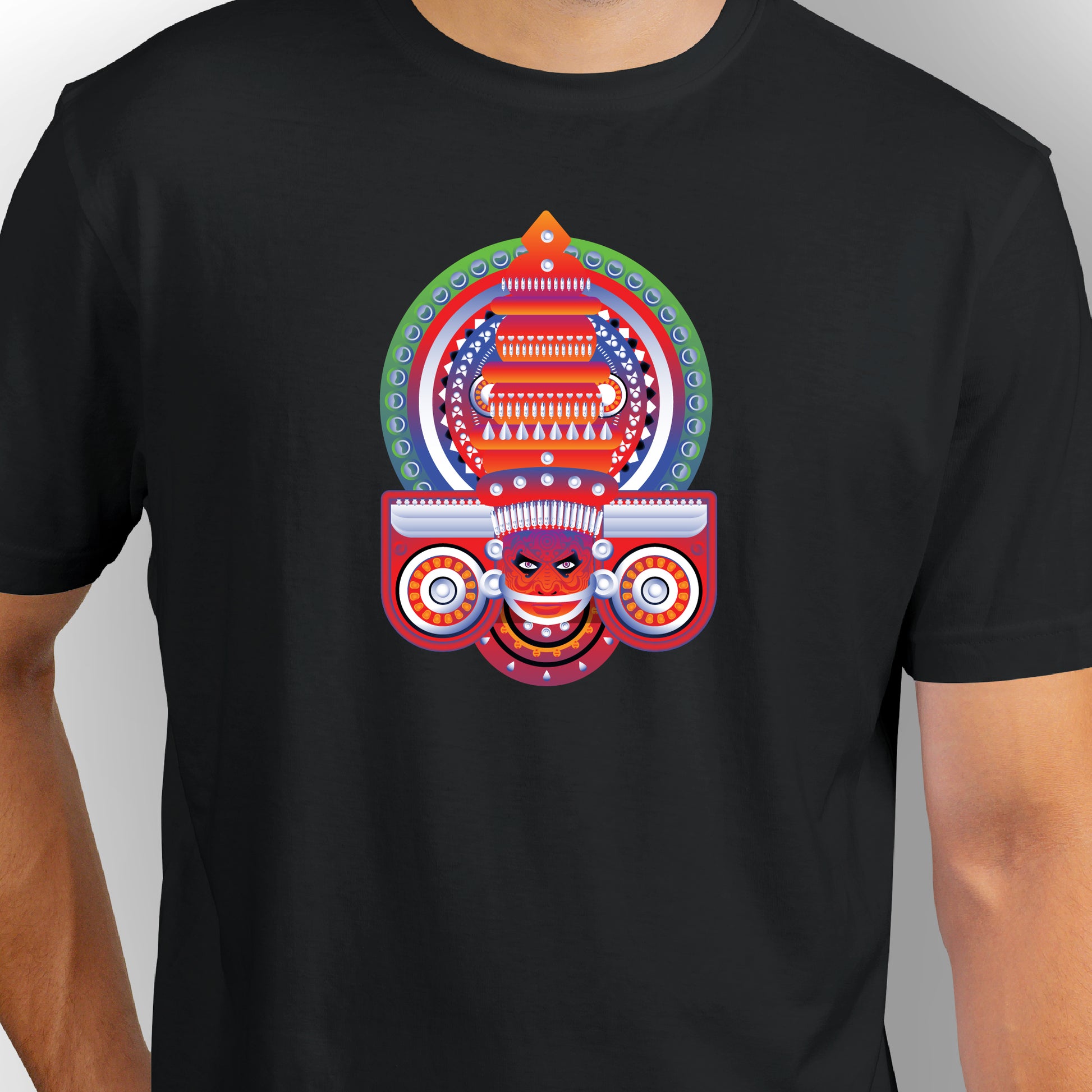 Theyyam I Malayalam print T-shirt I Black