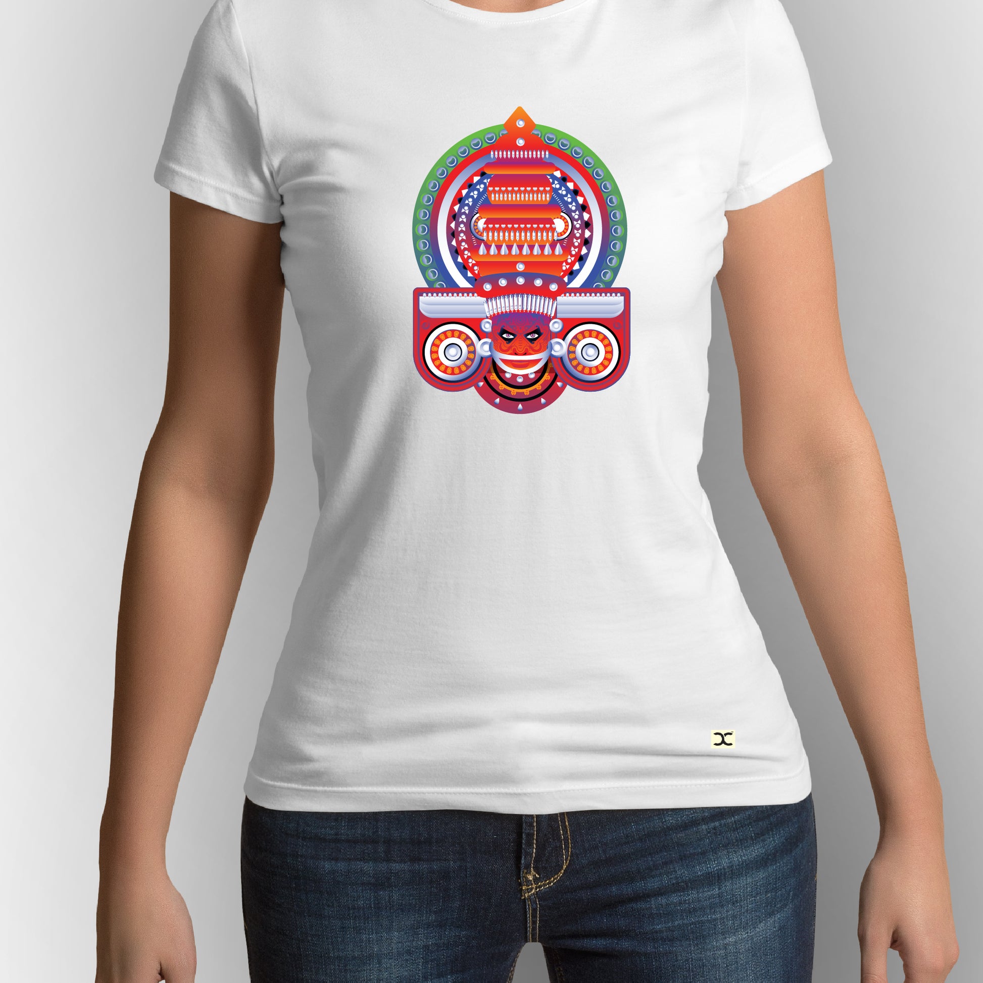 Theyyam I Malayalam print T-shirt I White