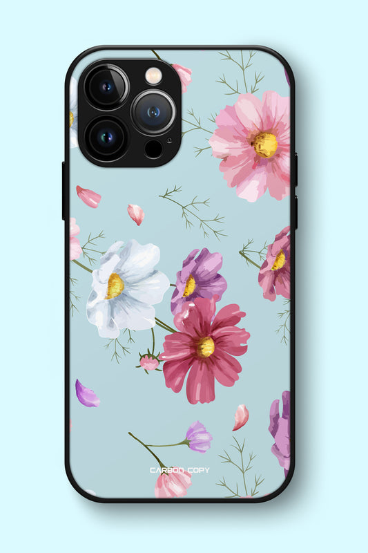 Pink Flowers Premium Phone Glass Case