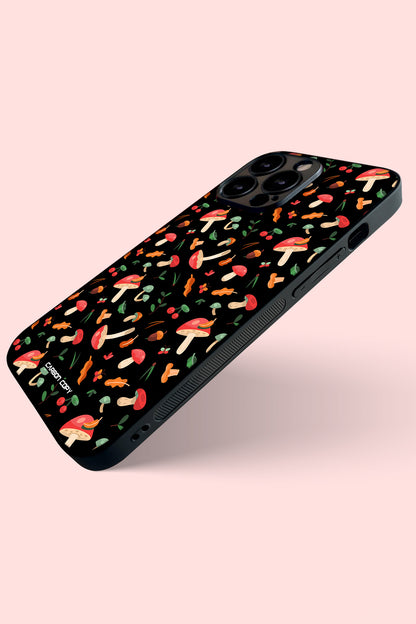 Mushroom Design Phone Glass Case