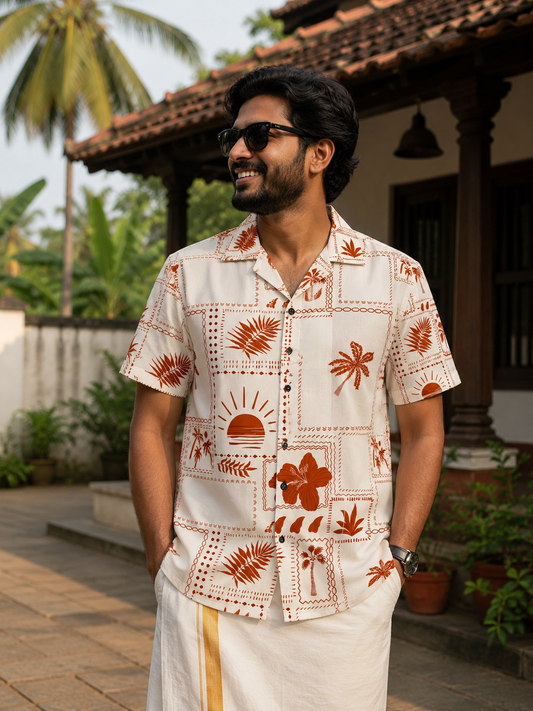 Cotton Linen Unisex Printed Shirts Men & Women