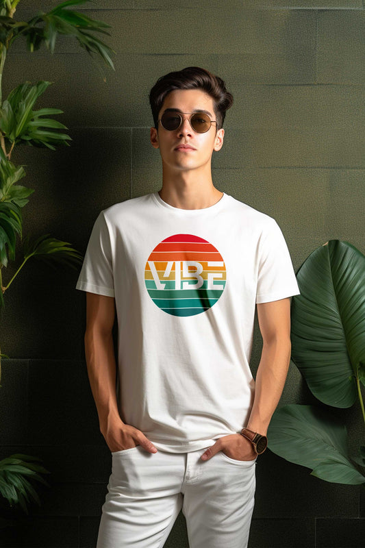 VIBE | CARBON-COPY | Premium Smart-Fit | Unisex T-Shirt| White | T-Shirt