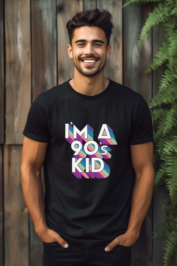 90's Kid | CARBON-COPY | Premium Smart-Fit | Unisex T-Shirt| Black T-Shirt