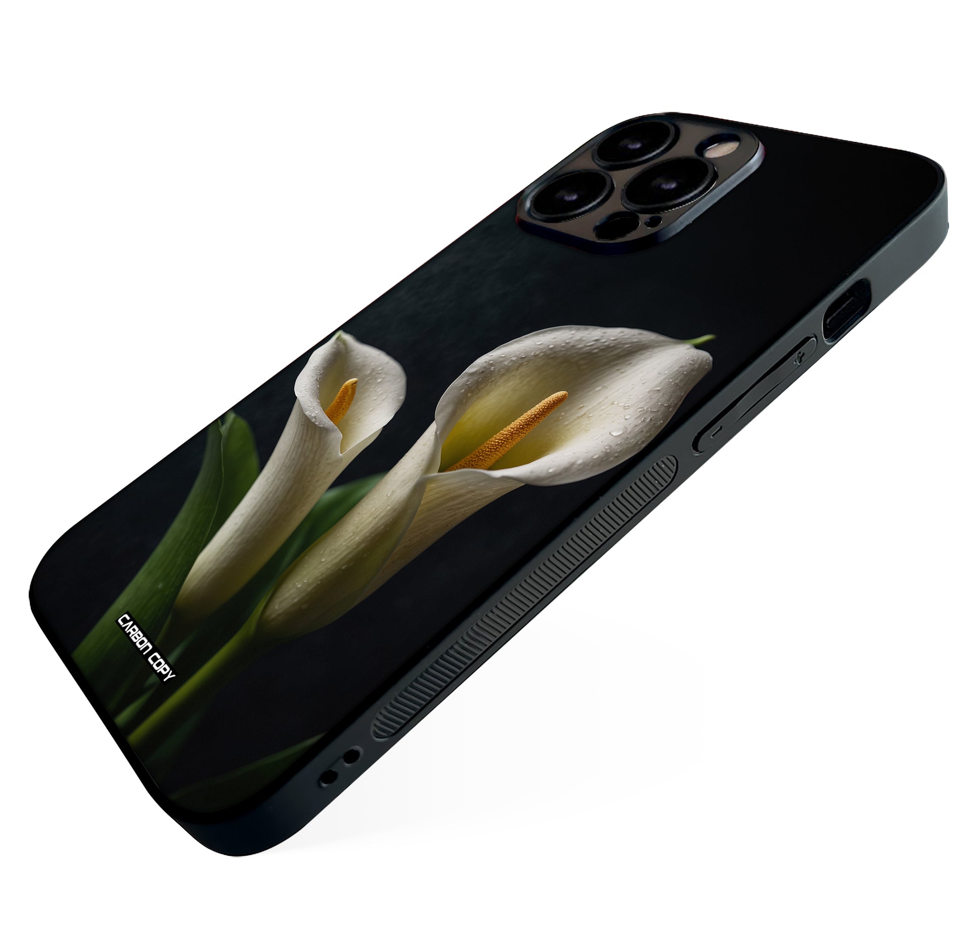 Light-weight Classic Lily Pattern Phone Glass Case