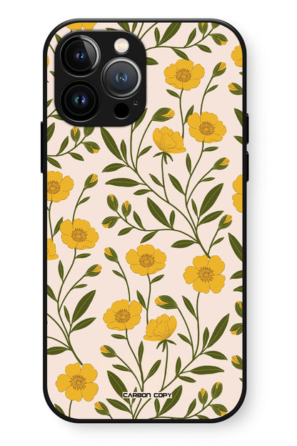 Buttercup Pattern Phone Glass Case