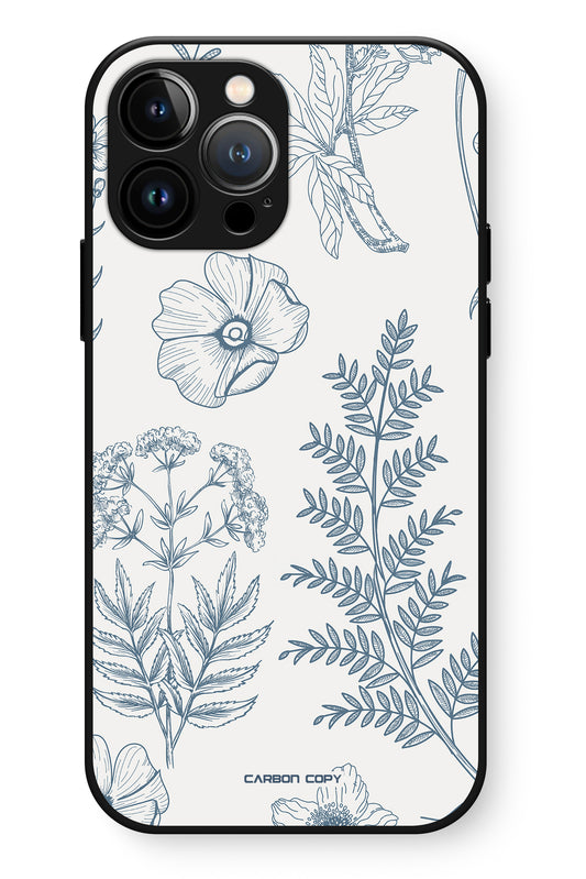 Poppy Pattern Phone Glass Case