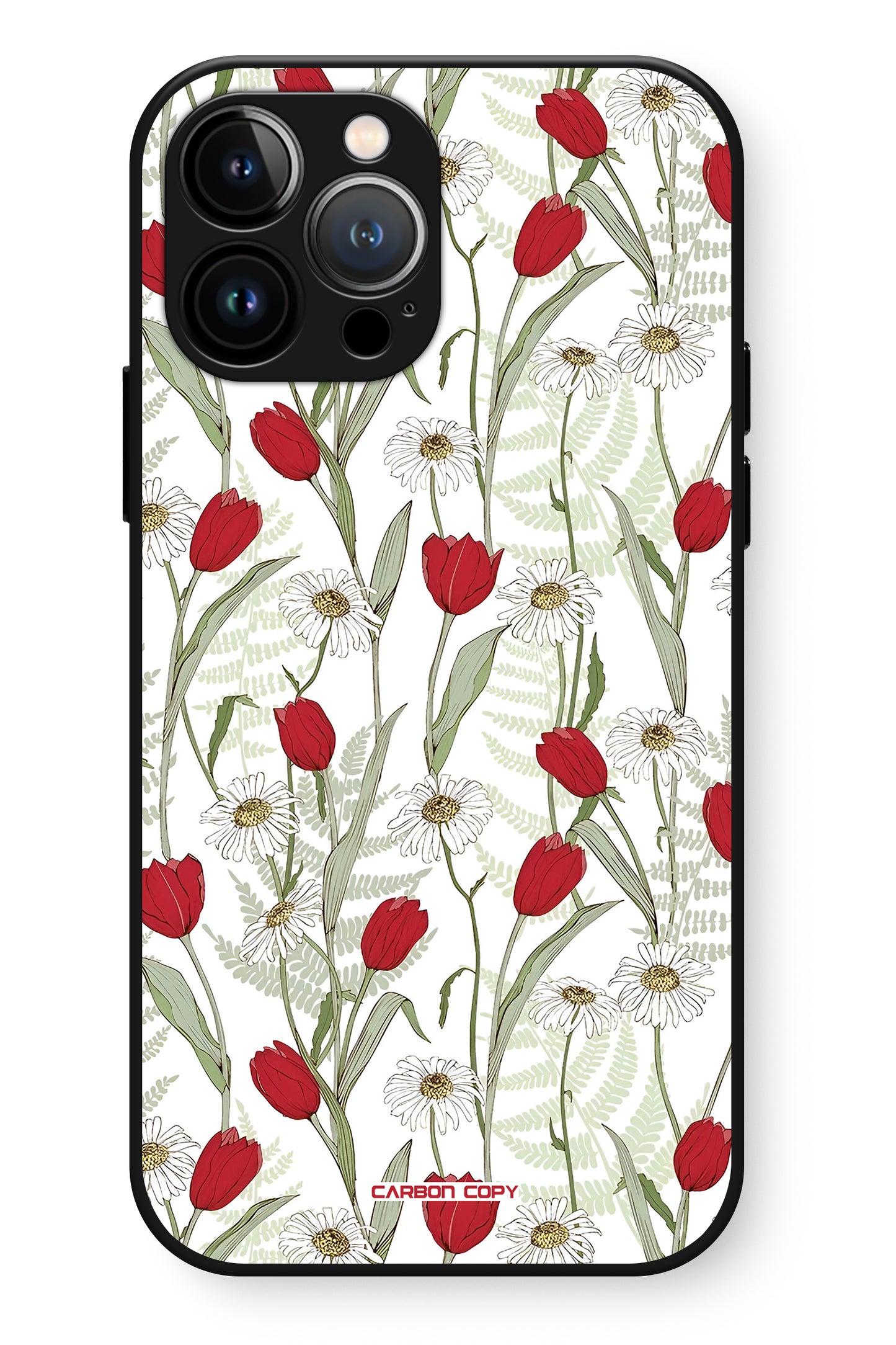 Red & White Bliss Pattern Phone Glass Case