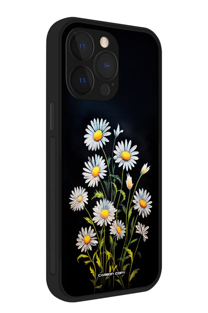 Printed Daisy Pattern Phone Glass Case