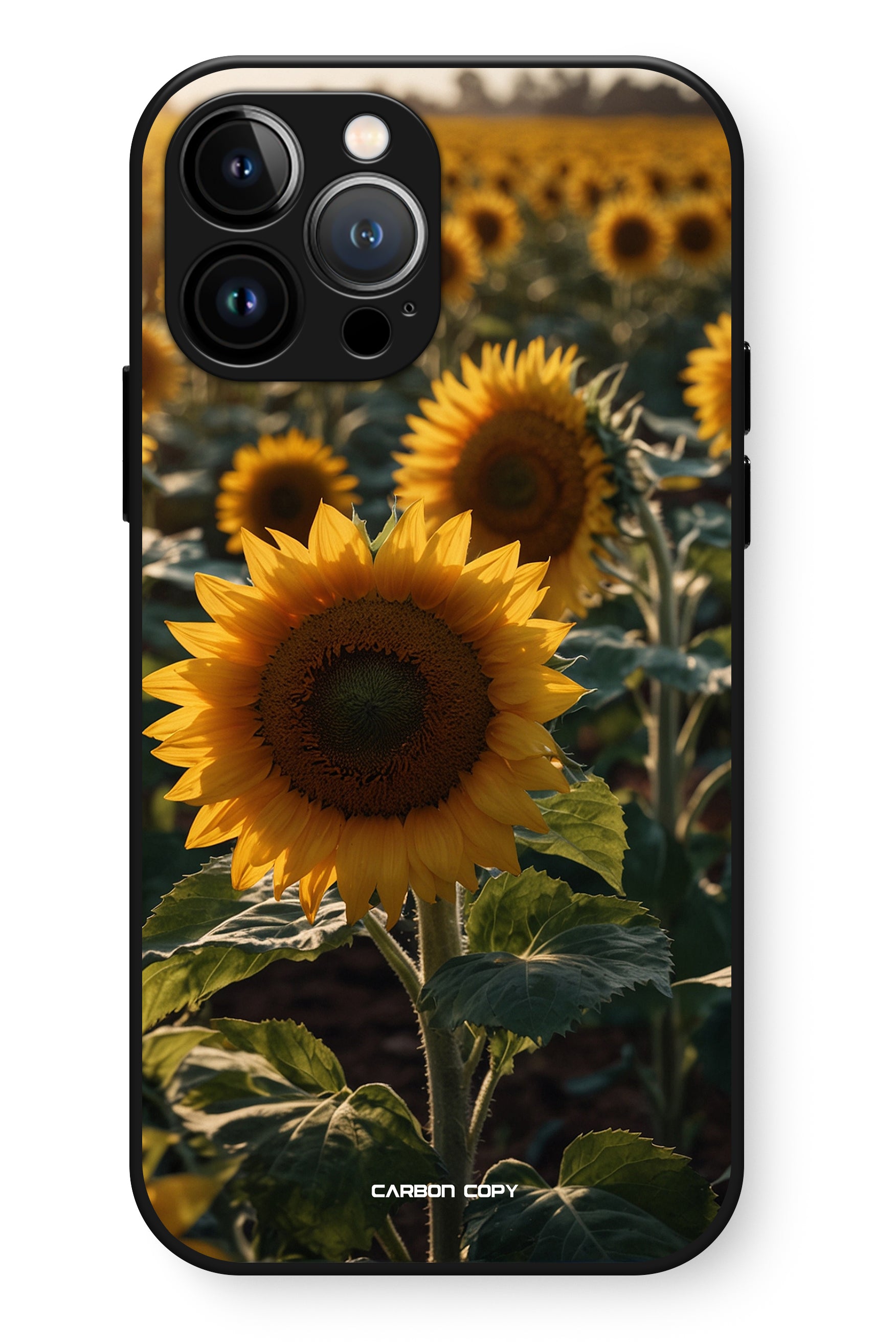 Phone Glass Case Happy Sunflower Pattern