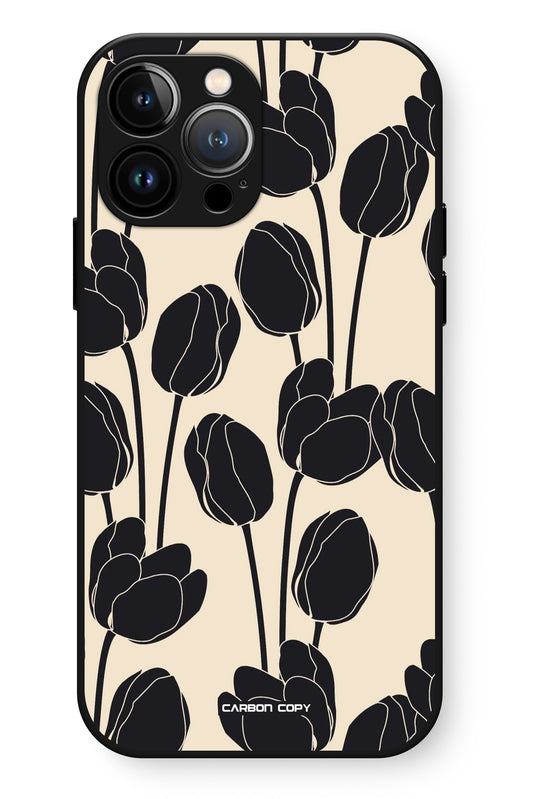 Tulip Pattern Phone Glass  Case