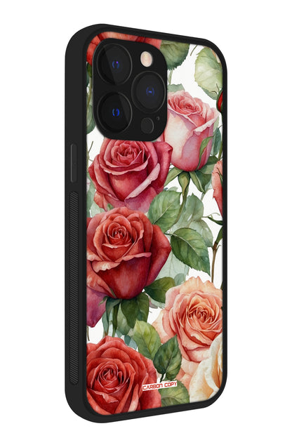 Rose Garden Print Phone Glass Case