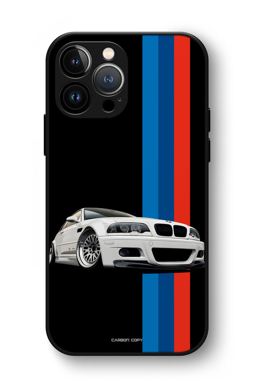 BMW E46 M3 Black   Premium Phone Glass Case