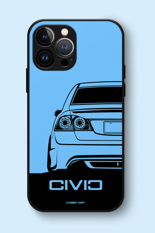 Honda Civic FD2 Blue Premium Phone Glass Case