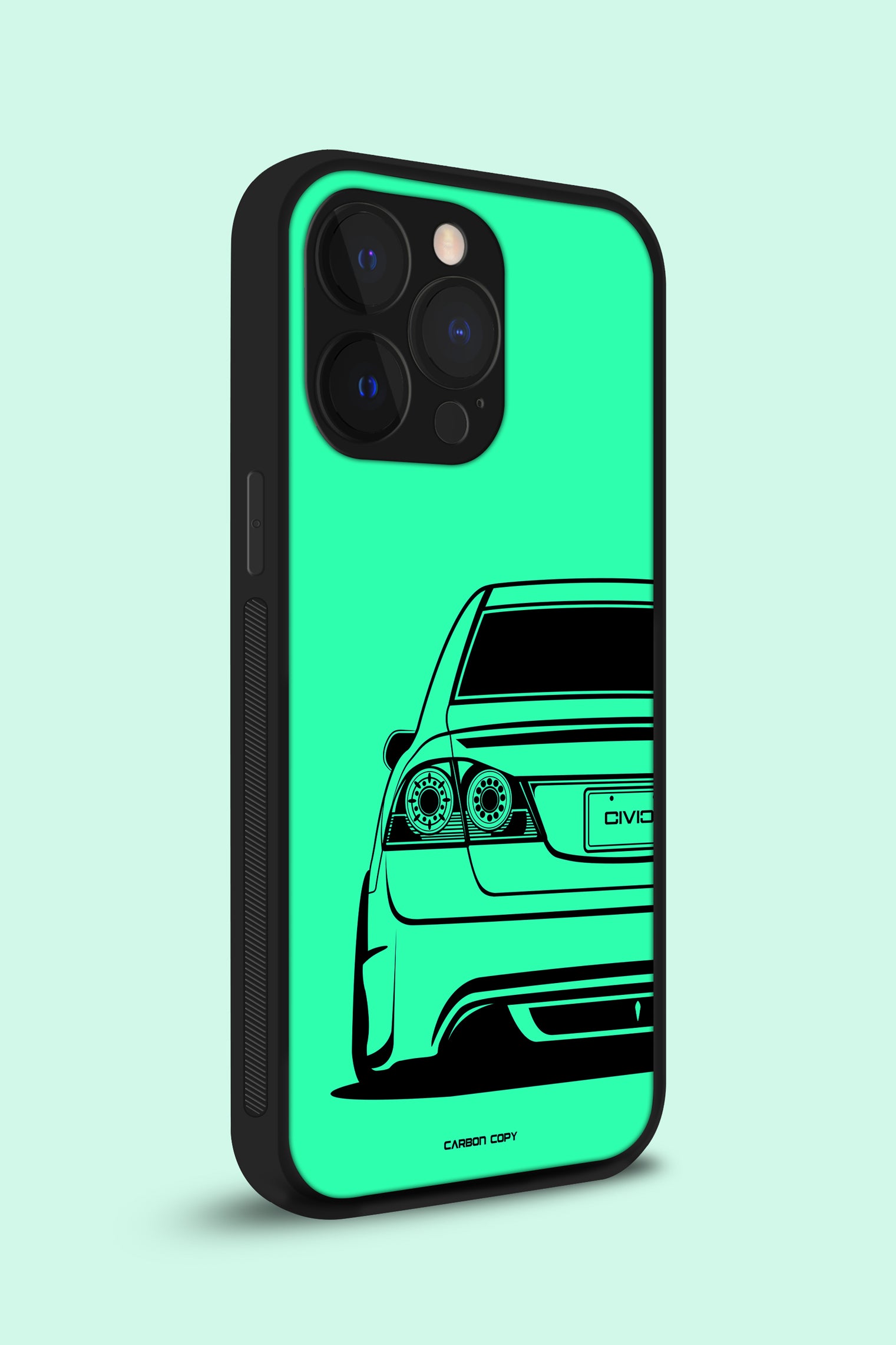 Phone Glass Case Honda Civic FD2 Green Premium 