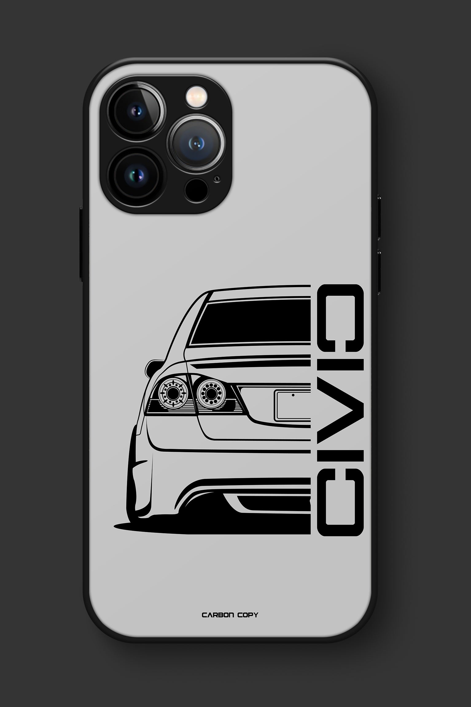 Honda Civic FD2 Silver Premium Phone Glass Case