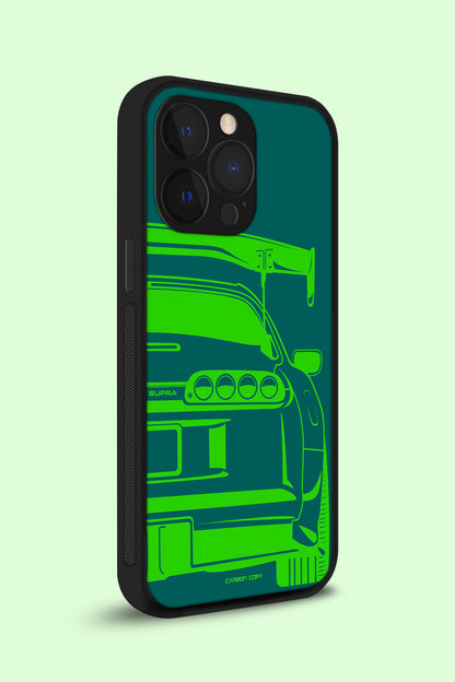 Toyota Mk-4 Green Print Phone Glass Case