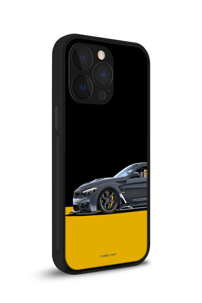 Phone glass cover with BMW M-4 Print