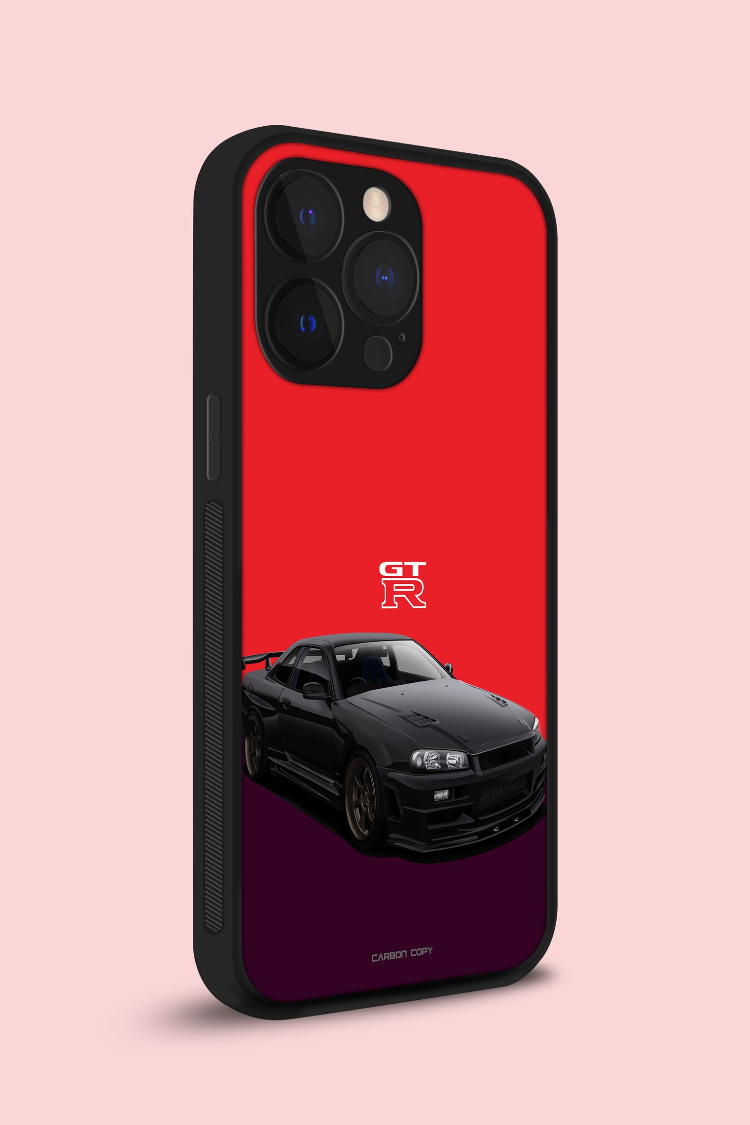 Nissan Skyline GTR-34 Godzilla Phone glass cover in red