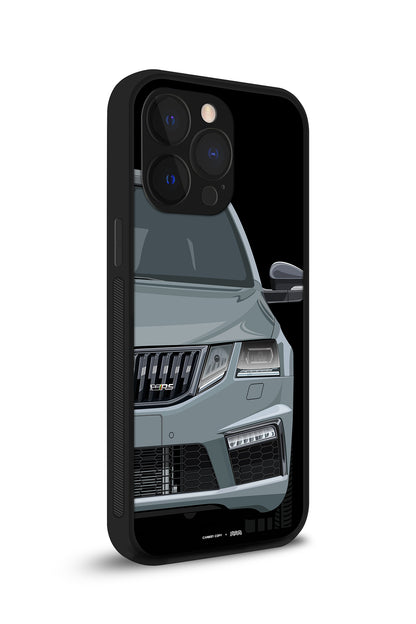 Skoda Octavia VRS Graphite Grey Premium Phone Glass Case