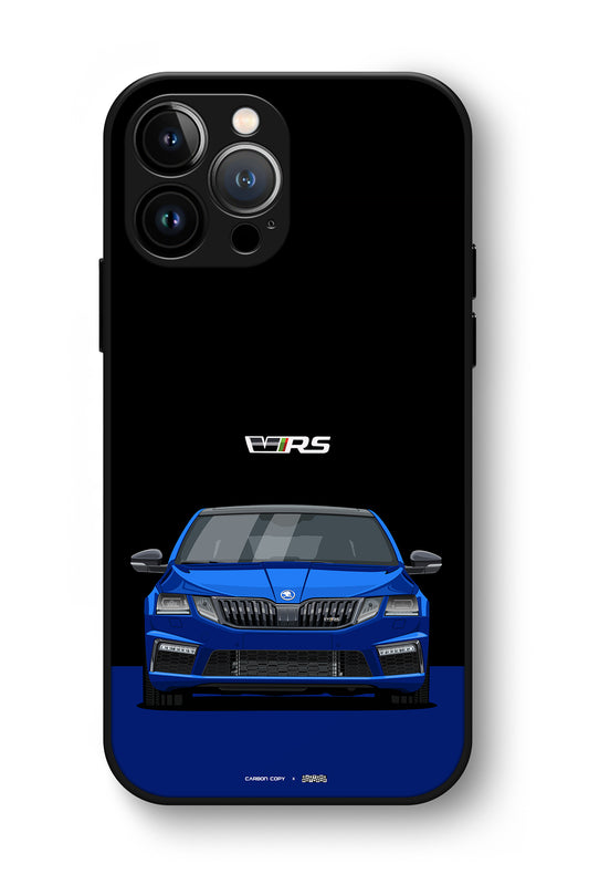 Skoda Octavia VRS Race Blue Premium Phone Glass Case