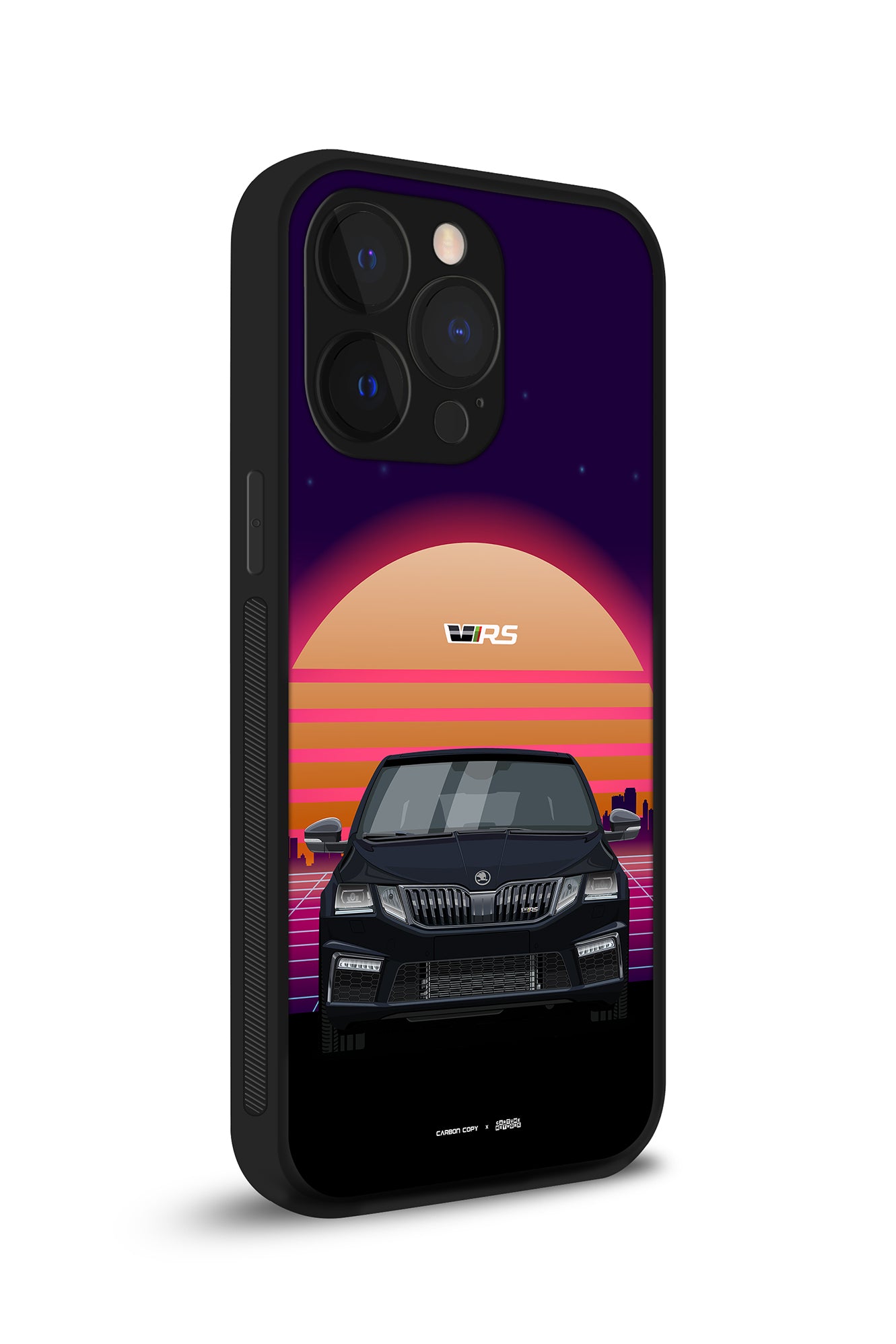 Skoda Octavia VRS Magic Black Premium Phone Glass Case