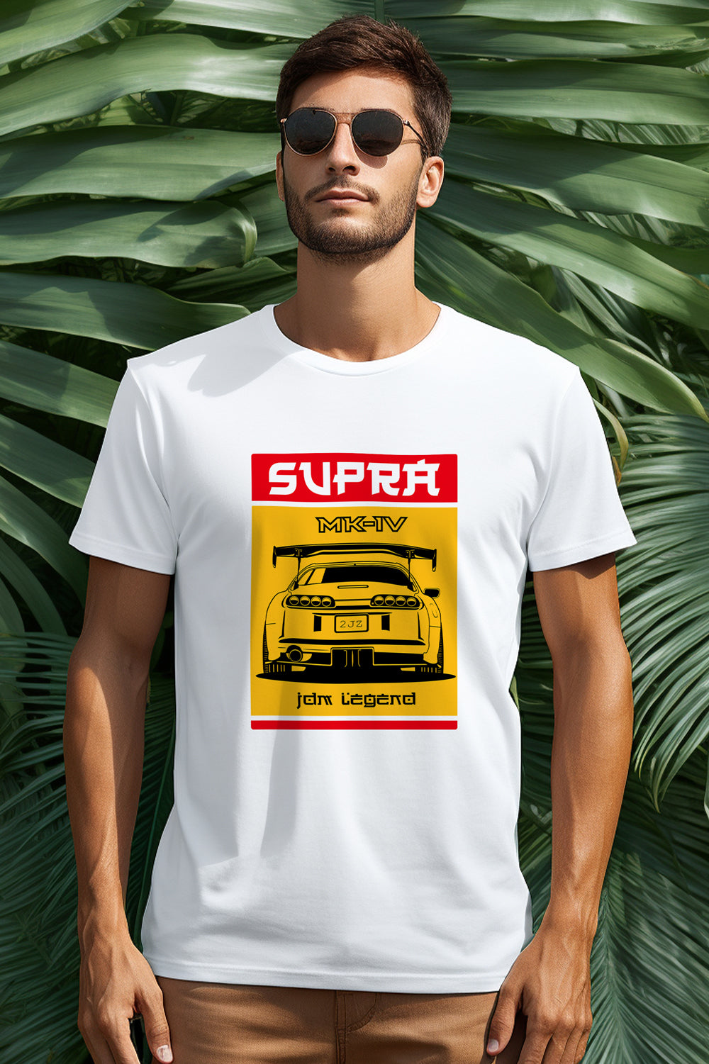 Toyota Supra Mk-4 | CARBON-COPY | Premium Smart-Fit | Unisex T-Shirt | White T Shirt