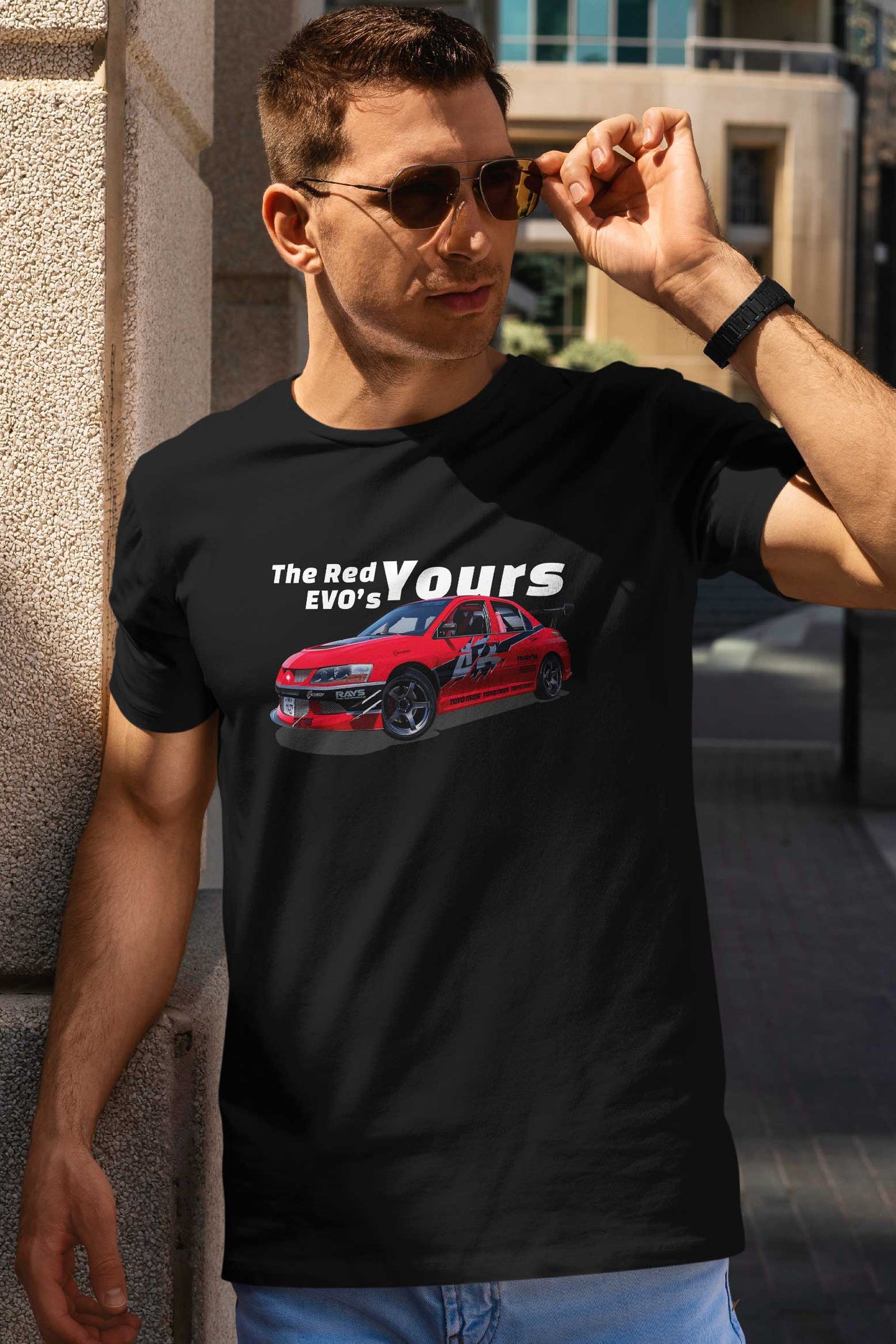 Mitsubishi Lancer Evo | CARBON-COPY | Premium Smart-Fit | Unisex T-Shirt| Black T-Shirt