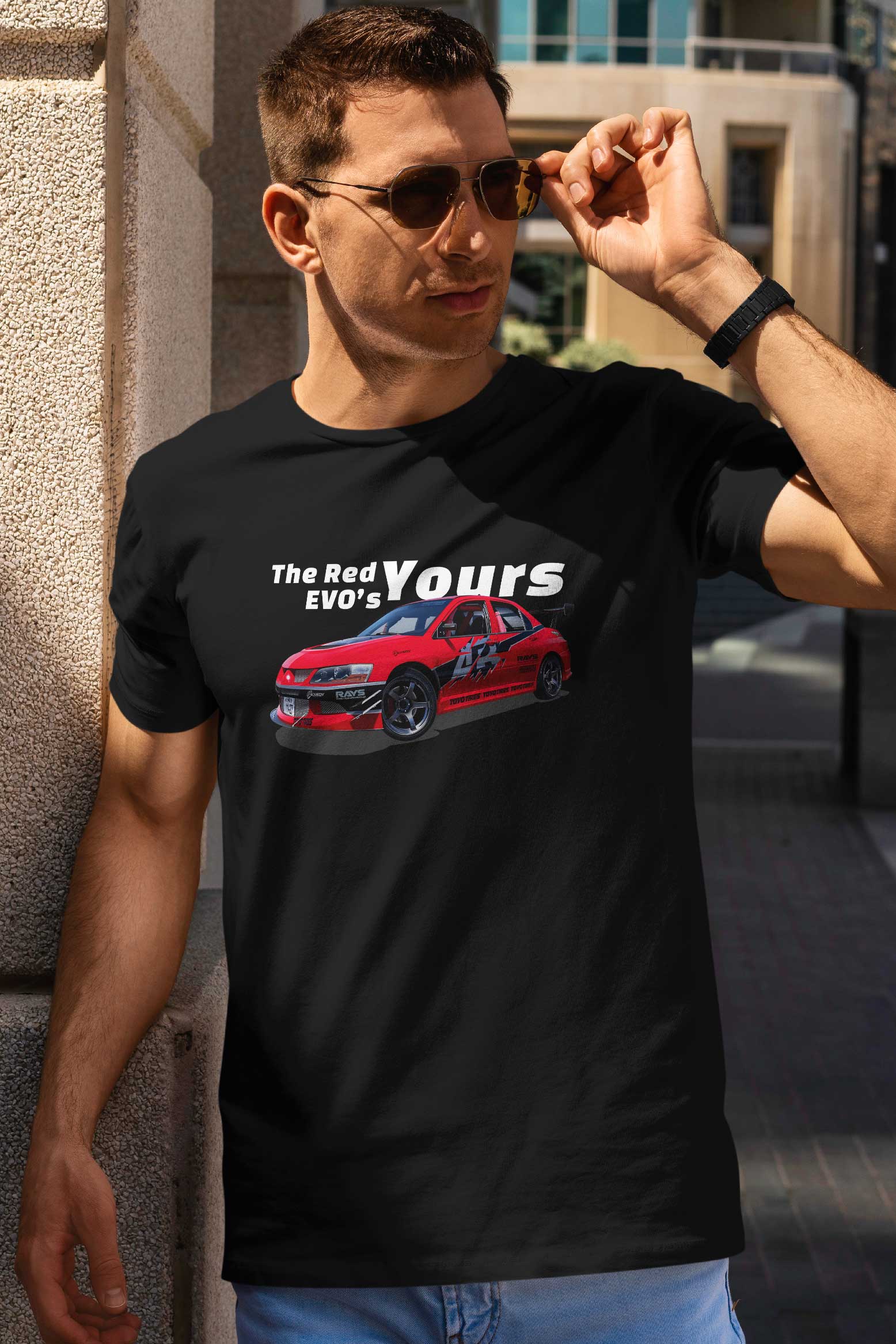 Mitsubishi Lancer Evo | CARBON-COPY | Premium Smart-Fit | Unisex T-Shirt| Black T-Shirt