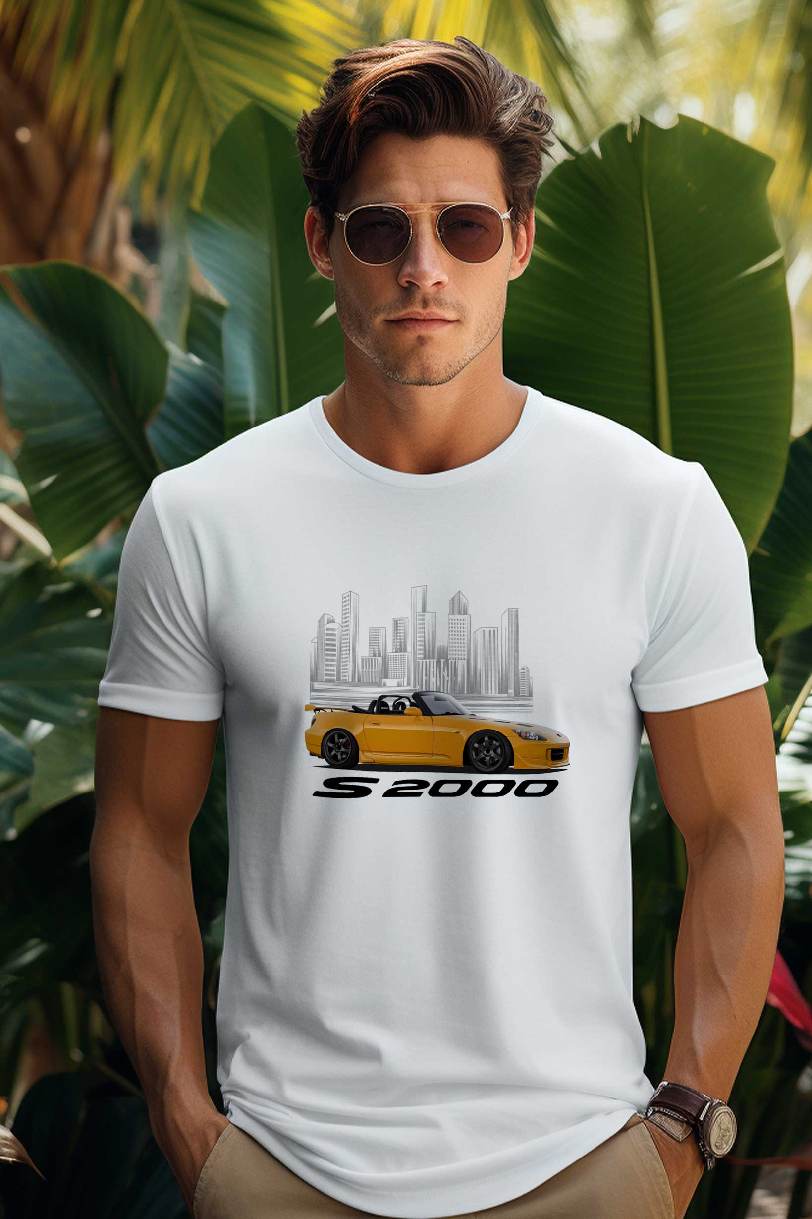 Honda S 2000 | CARBON-COPY | Premium Smart-Fit | Unisex T-Shirt| White T-Shirt