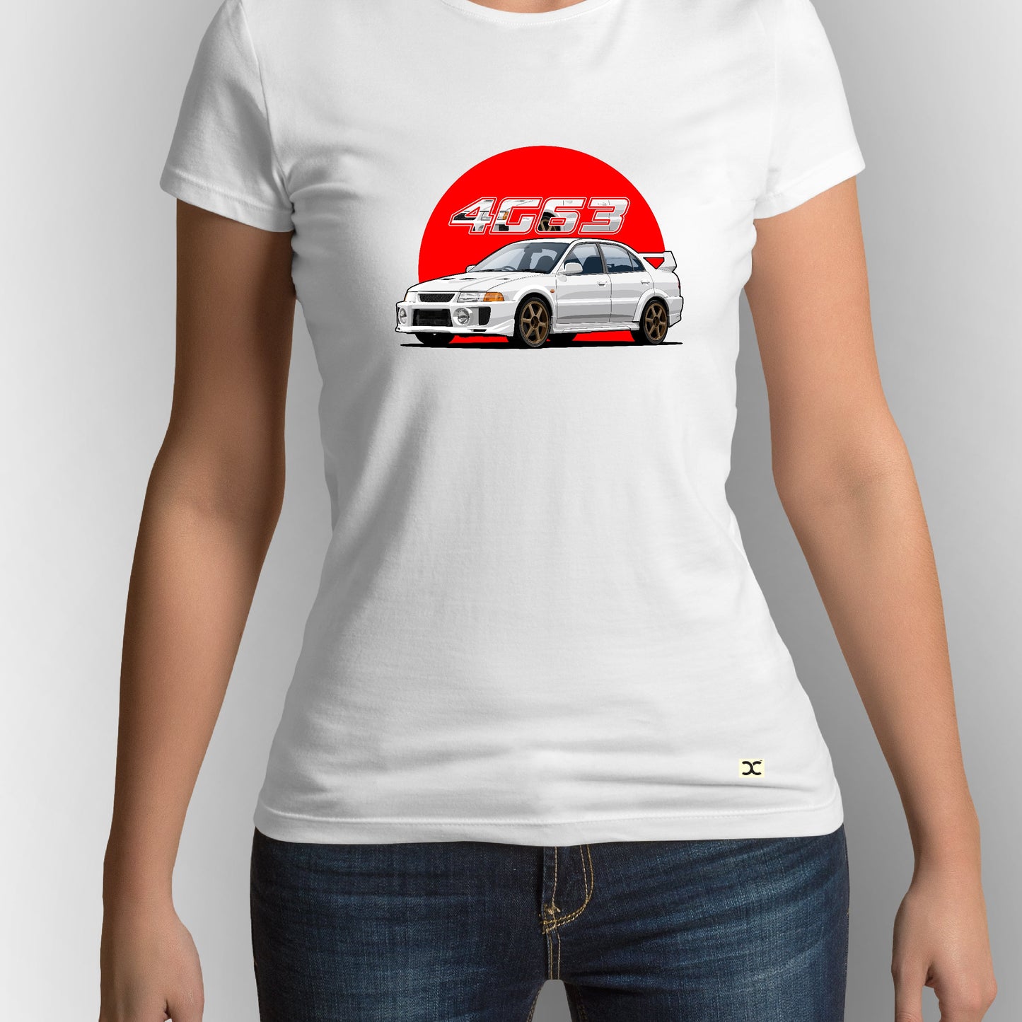 Mitsubishi Evolution-5 | CARBON-COPY | Premium Smart-Fit | Unisex T-Shirt | White T Shirt