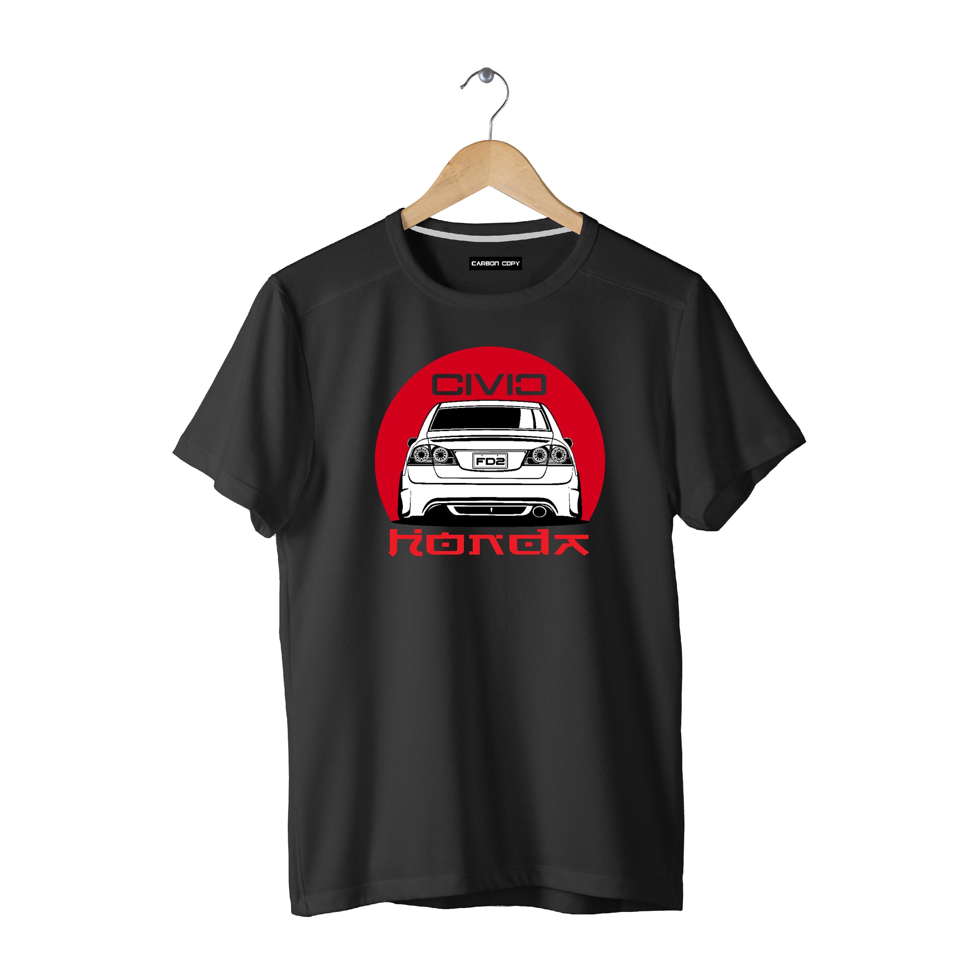 Honda Civic FD 2 | CARBON-COPY | Premium Smart-Fit | Unisex T-Shirt | Black T Shirt