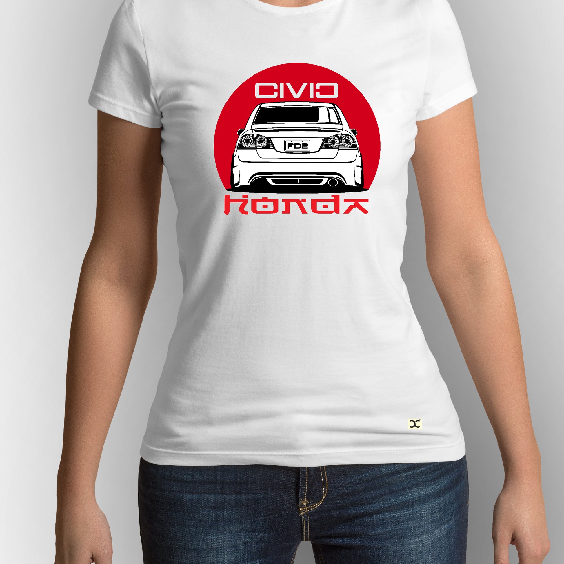 Honda Civic FD 2 | CARBON-COPY | Premium Smart-Fit | Unisex T-Shirt | White T Shirt