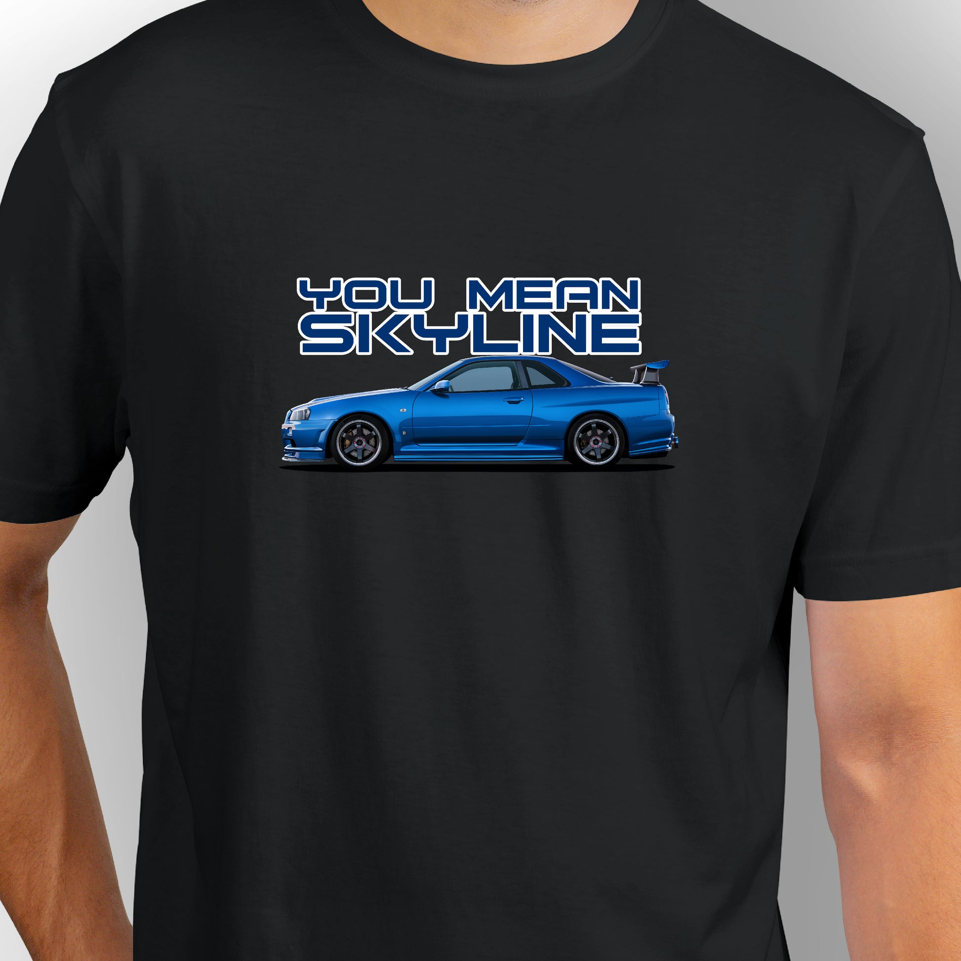 Nissan Skyline GTR-34 Bayside | CARBON-COPY | Premium Smart-Fit | Unisex T-Shirt | Black T Shirt