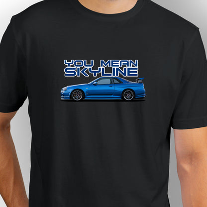 Nissan Skyline GTR-34 Bayside | CARBON-COPY | Premium Smart-Fit | Unisex T-Shirt | Black T Shirt