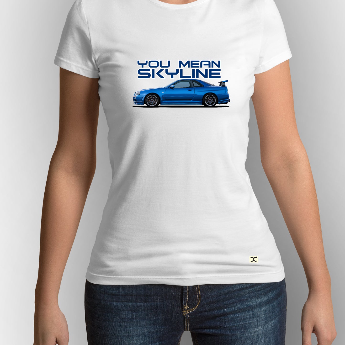 Nissan Skyline GTR-34 Bayside | CARBON-COPY | Premium Smart-Fit | Unisex T-Shirt | White T Shirt