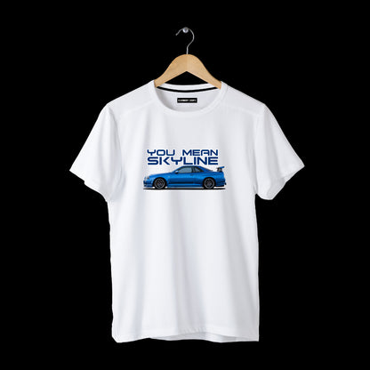 Nissan Skyline GTR-34 Bayside | CARBON-COPY | Premium Smart-Fit | Unisex T-Shirt | White T Shirt