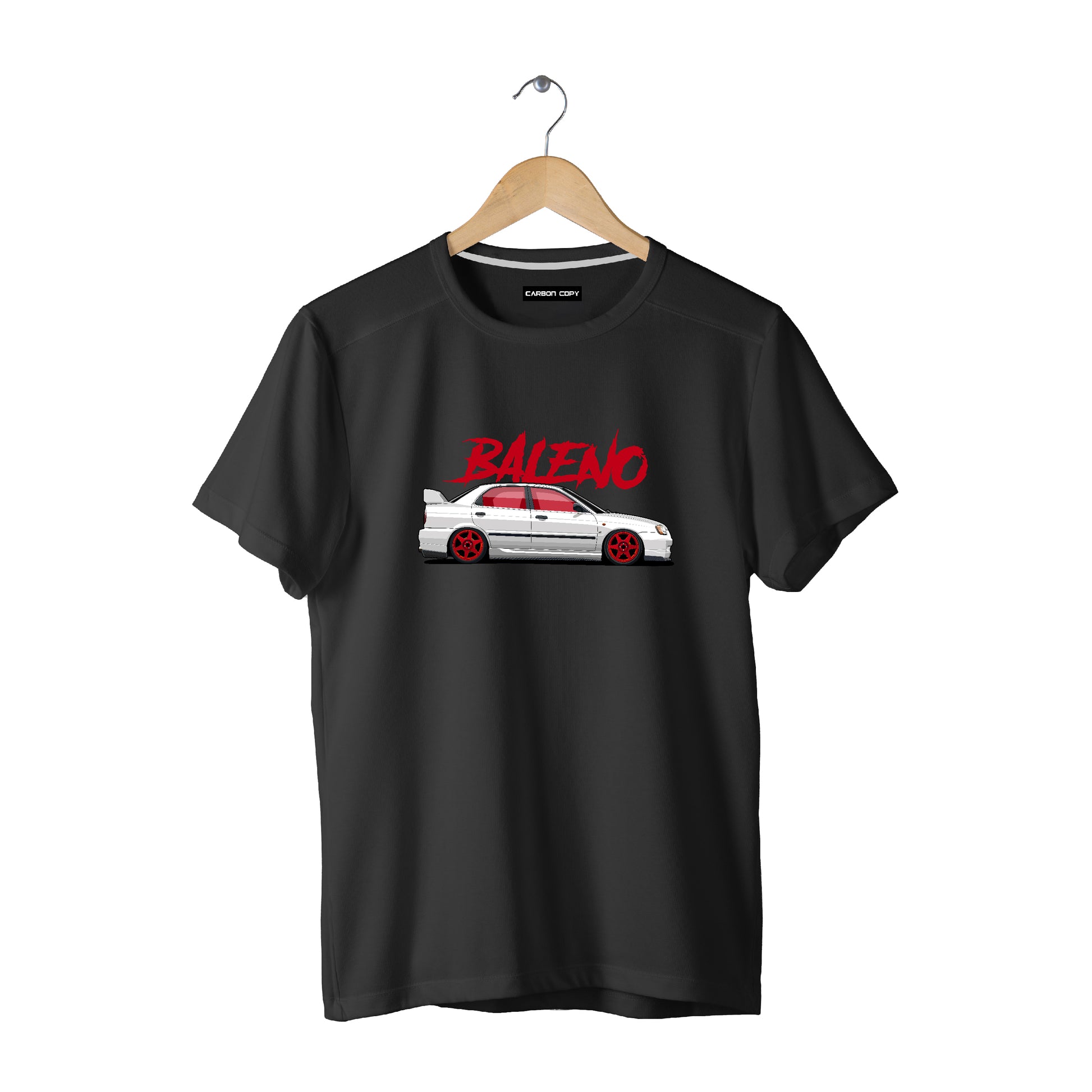 Maruti Suzuki Baleno | CARBON-COPY | Premium Smart-Fit | Unisex T-Shirt | Black T Shirt