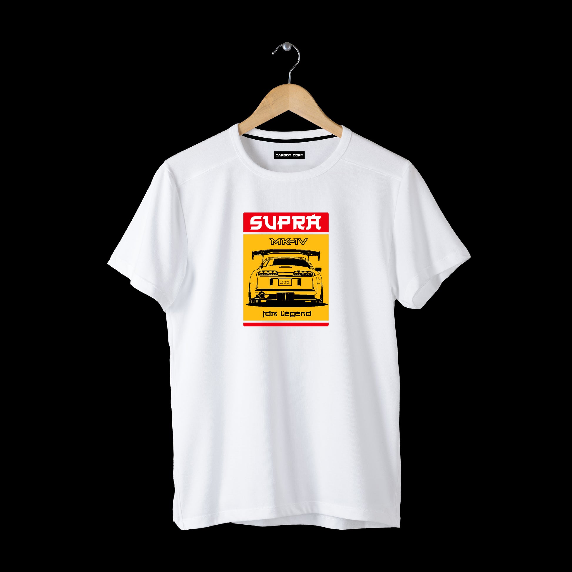 Toyota Supra Mk-4 | CARBON-COPY | Premium Smart-Fit | Unisex T-Shirt | White T Shirt