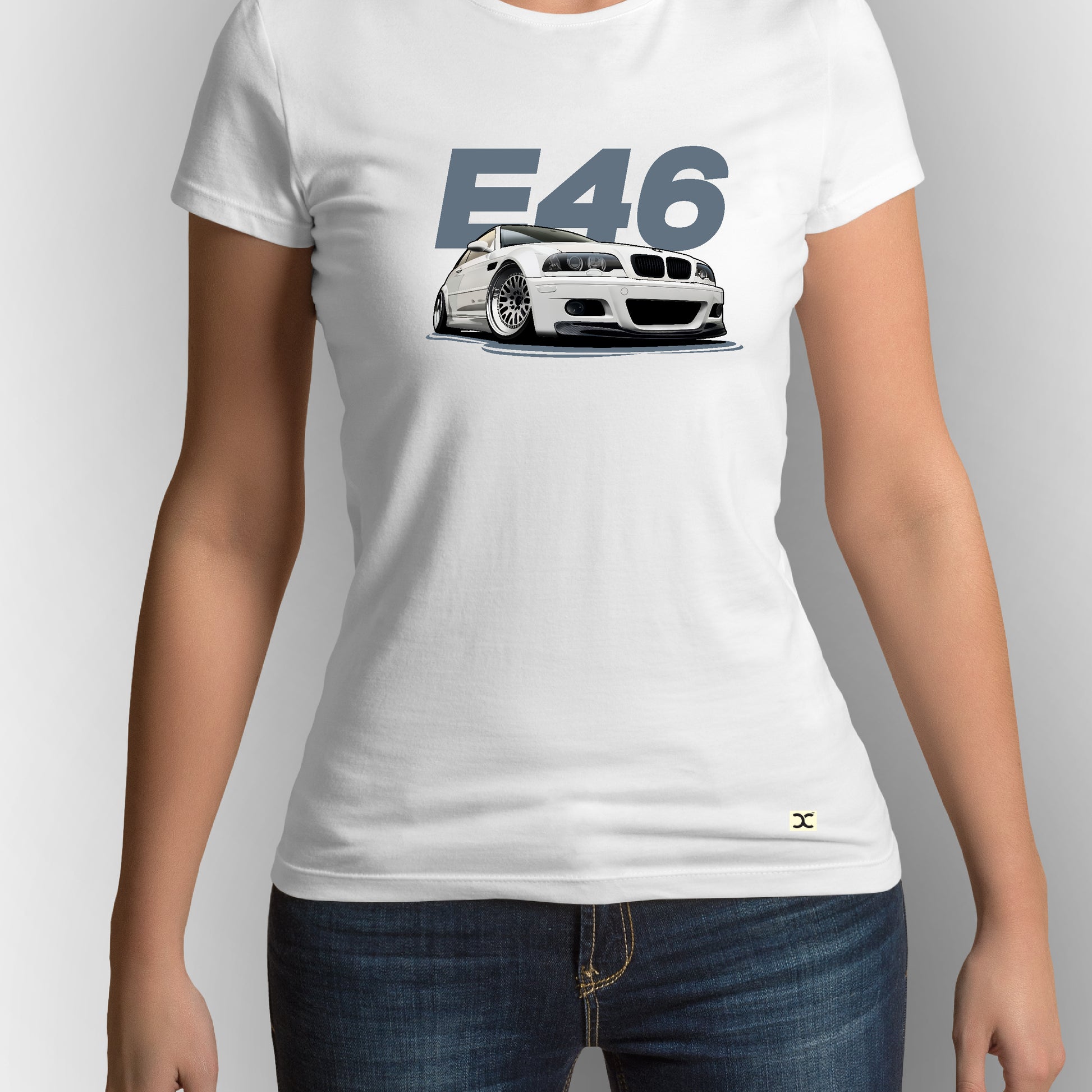 BMW E-46 M3 | CARBON-COPY | Premium Smart-Fit | Unisex T-Shirt| White T-Shirt